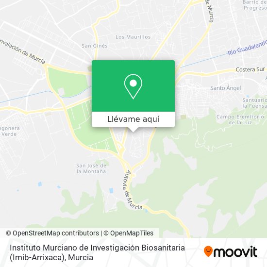 Mapa Instituto Murciano de Investigación Biosanitaria (Imib-Arrixaca)