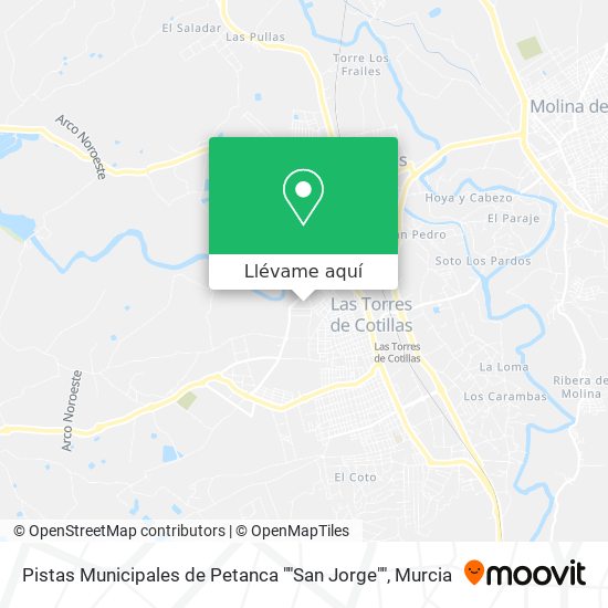 Mapa Pistas Municipales de Petanca ""San Jorge""