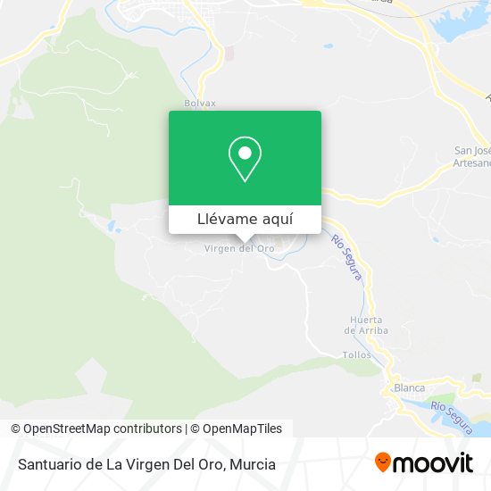 Mapa Santuario de La Virgen Del Oro