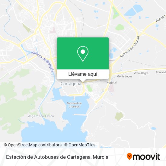 Mapa Estación de Autobuses de Cartagena