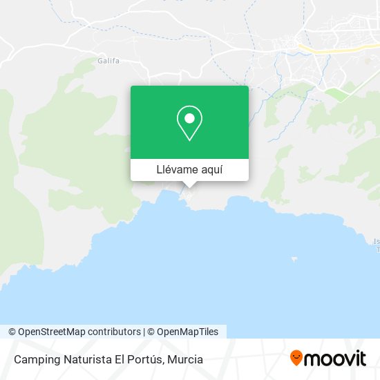 Mapa Camping Naturista El Portús