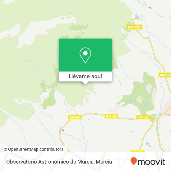 Mapa Observatorio Astronómico de Murcia