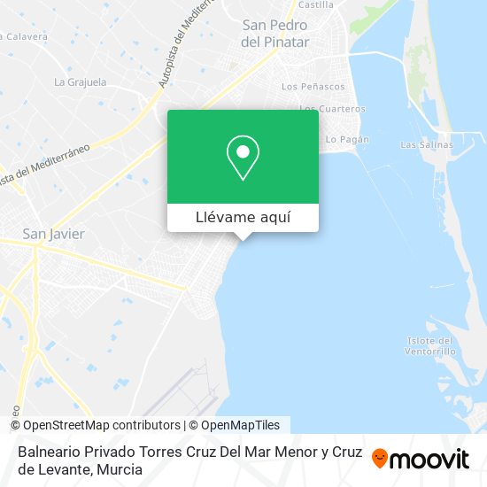 Mapa Balneario Privado Torres Cruz Del Mar Menor y Cruz de Levante