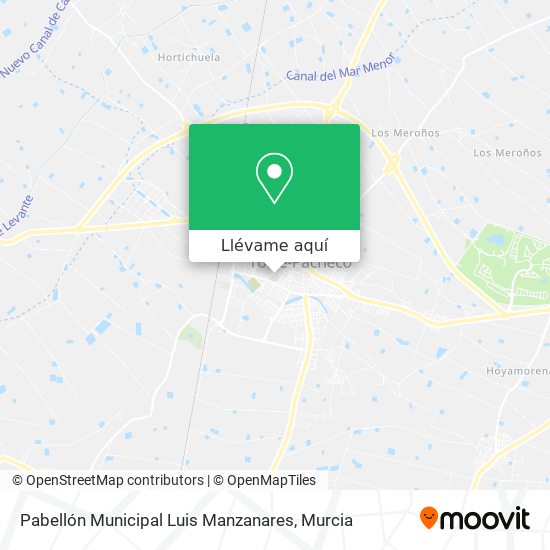 Mapa Pabellón Municipal Luis Manzanares