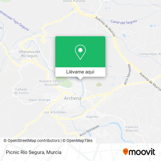 Mapa Picnic Río Segura