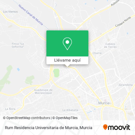 Mapa Rum Residencia Universitaria de Murcia