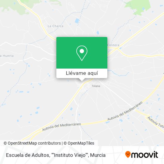 Mapa Escuela de Adultos, ""Instituto Viejo""