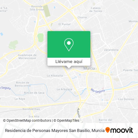 Mapa Residencia de Personas Mayores San Basilio