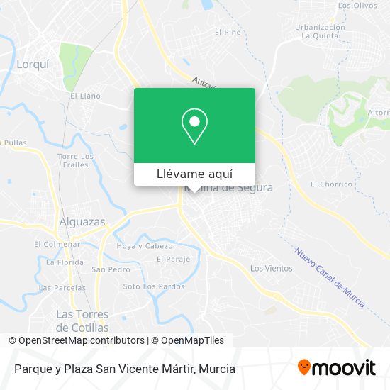 Mapa Parque y Plaza San Vicente Mártir