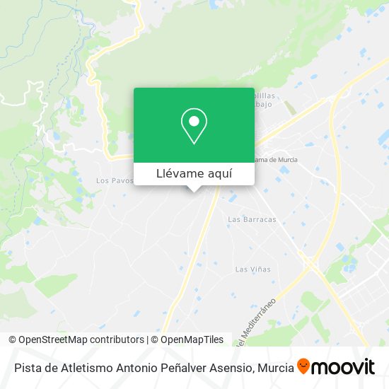 Mapa Pista de Atletismo Antonio Peñalver Asensio