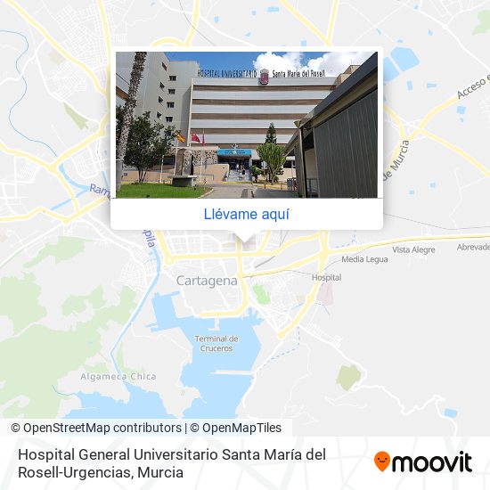 Mapa Hospital General Universitario Santa María del Rosell-Urgencias