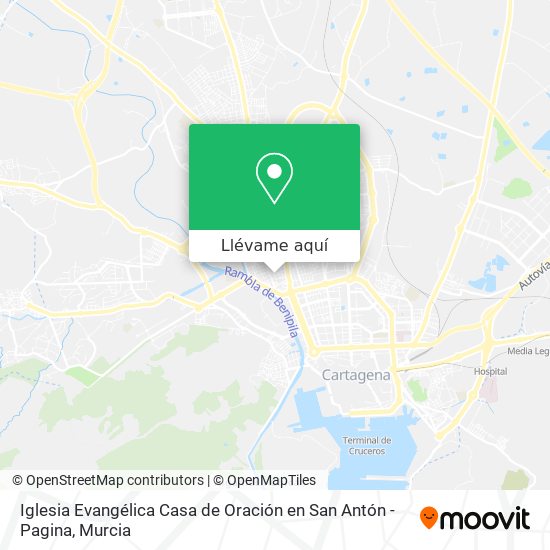 Mapa Iglesia Evangélica Casa de Oración en San Antón - Pagina