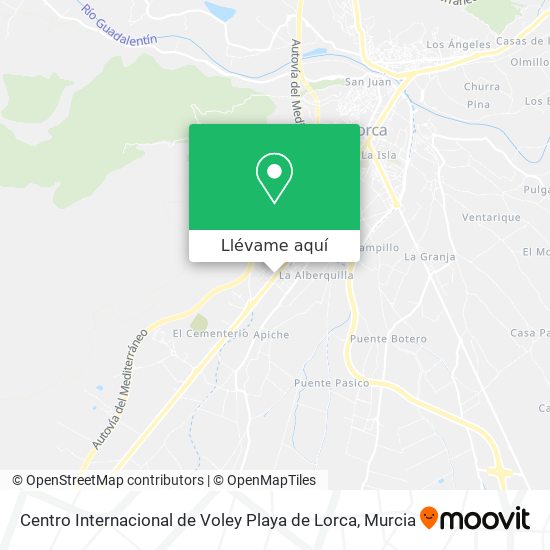 Mapa Centro Internacional de Voley Playa de Lorca