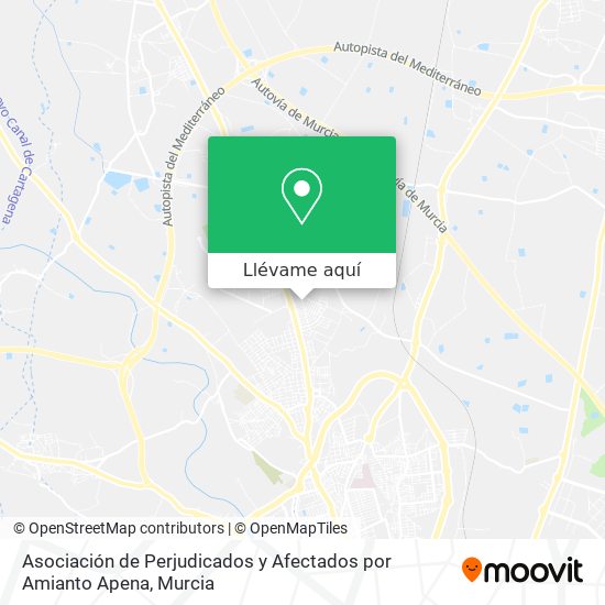 Mapa Asociación de Perjudicados y Afectados por Amianto Apena