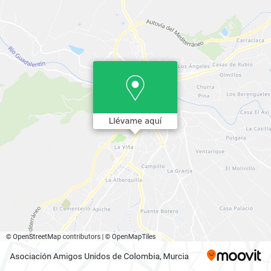 Mapa Asociación Amigos Unidos de Colombia