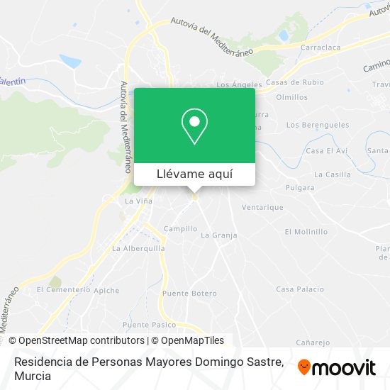 Mapa Residencia de Personas Mayores Domingo Sastre