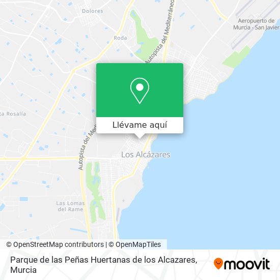 Mapa Parque de las Peñas Huertanas de los Alcazares