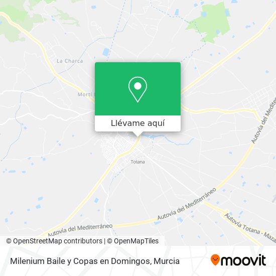 Mapa Milenium Baile y Copas en Domingos