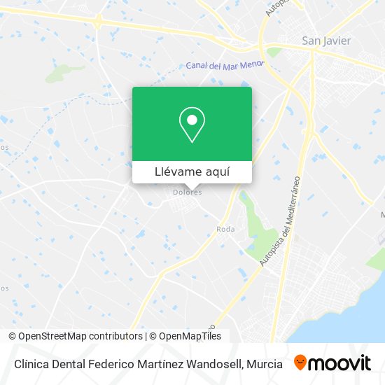 Mapa Clínica Dental Federico Martínez Wandosell
