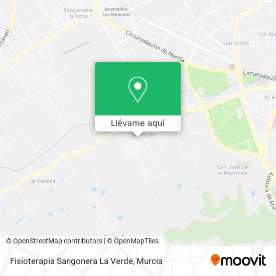 Mapa Fisioterapia Sangonera La Verde