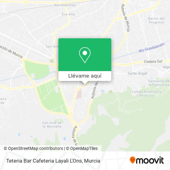 Mapa Teteria Bar Cafeteria Layali L'Ons
