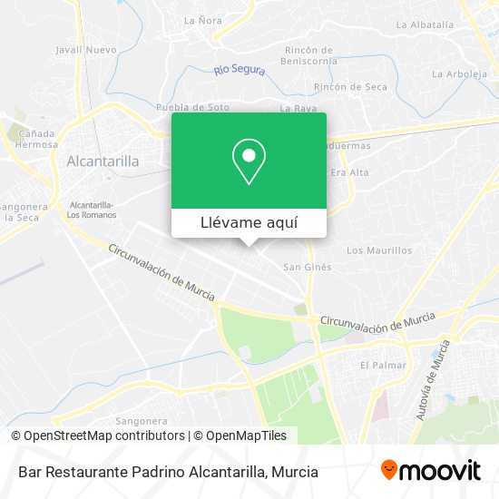 Mapa Bar Restaurante Padrino Alcantarilla