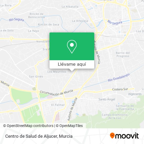 Mapa Centro de Salud de Aljucer