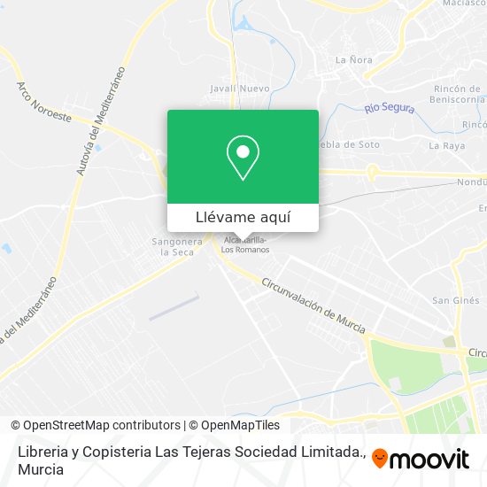Mapa Libreria y Copisteria Las Tejeras Sociedad Limitada.