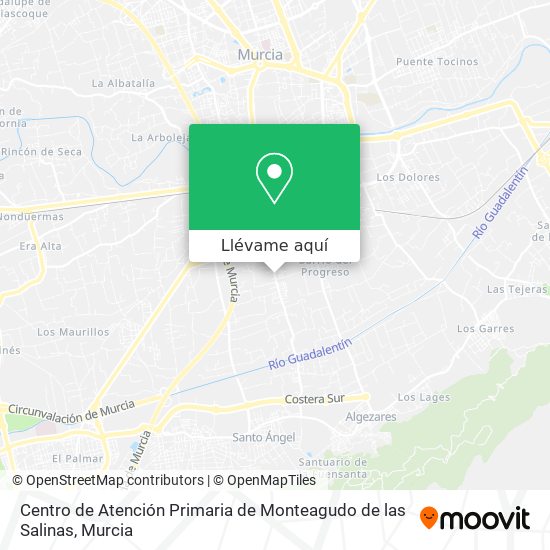 Mapa Centro de Atención Primaria de Monteagudo de las Salinas