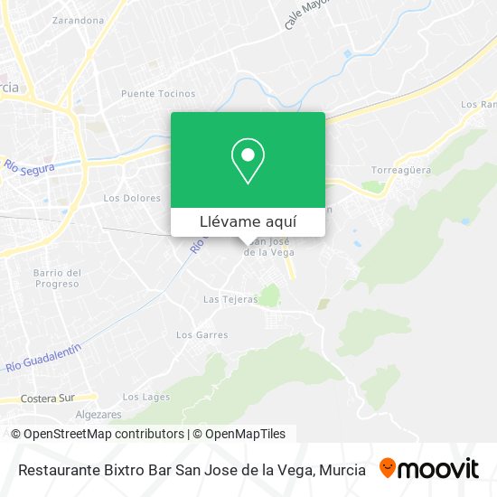 Mapa Restaurante Bixtro Bar San Jose de la Vega