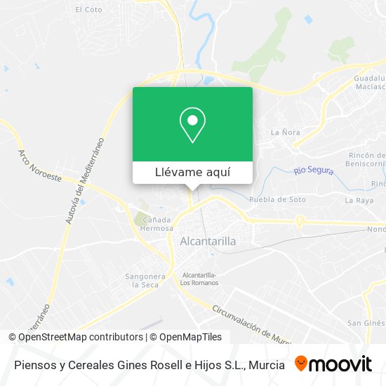 Mapa Piensos y Cereales Gines Rosell e Hijos S.L.