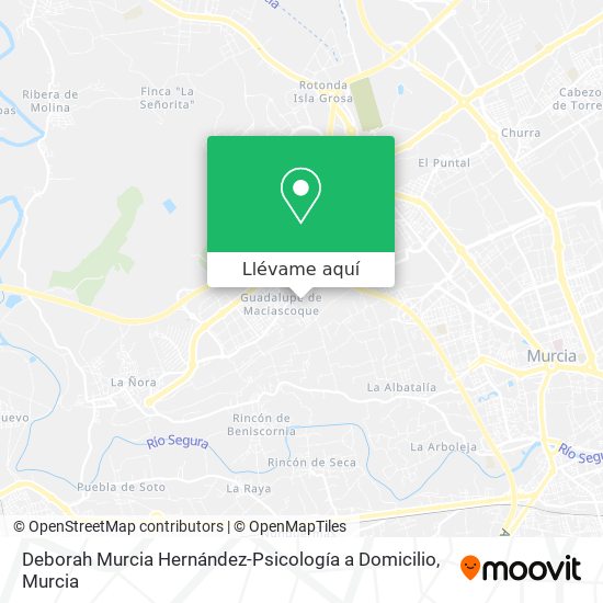 Mapa Deborah Murcia Hernández-Psicología a Domicilio