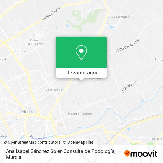 Mapa Ana Isabel Sánchez Soler-Consulta de Podología