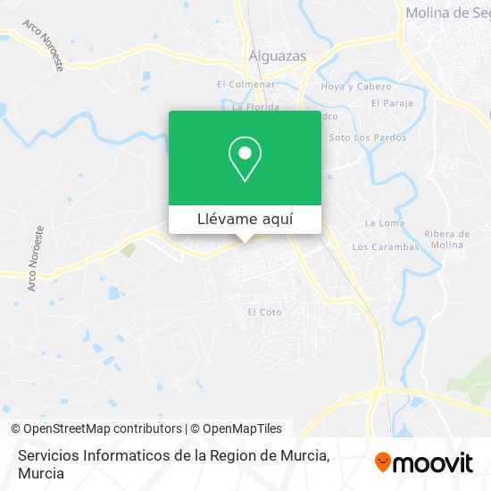 Mapa Servicios Informaticos de la Region de Murcia