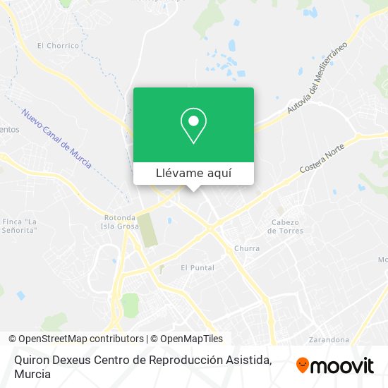 Mapa Quiron Dexeus Centro de Reproducción Asistida