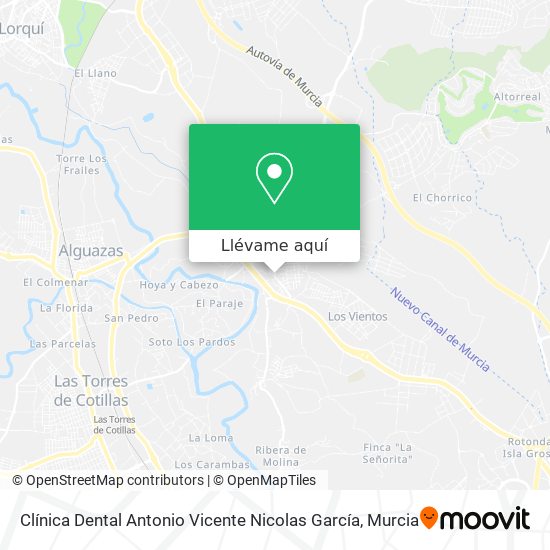 Mapa Clínica Dental Antonio Vicente Nicolas García