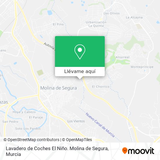 Mapa Lavadero de Coches El Niño. Molina de Segura