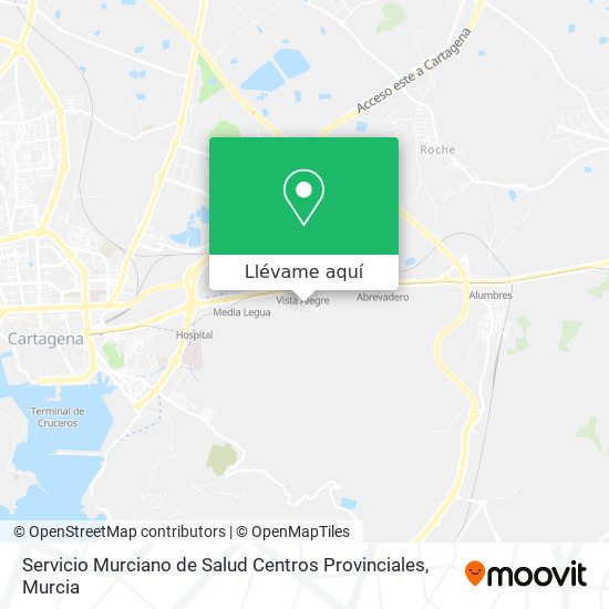 Mapa Servicio Murciano de Salud Centros Provinciales