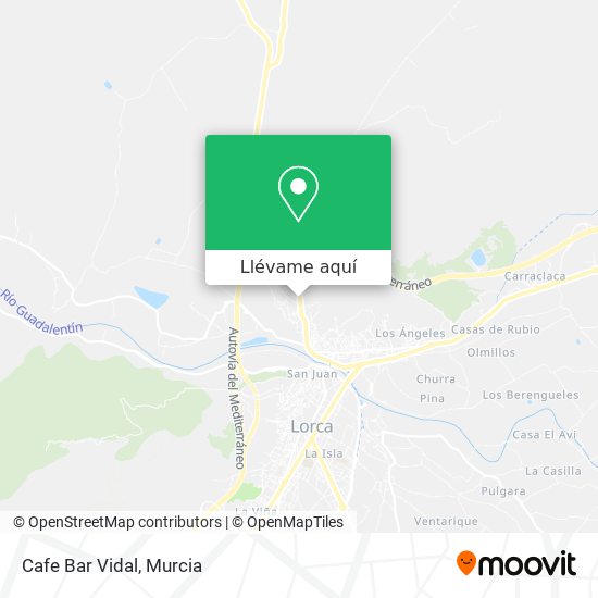 Mapa Cafe Bar Vidal