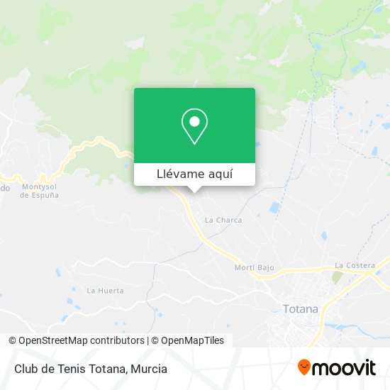 Mapa Club de Tenis Totana