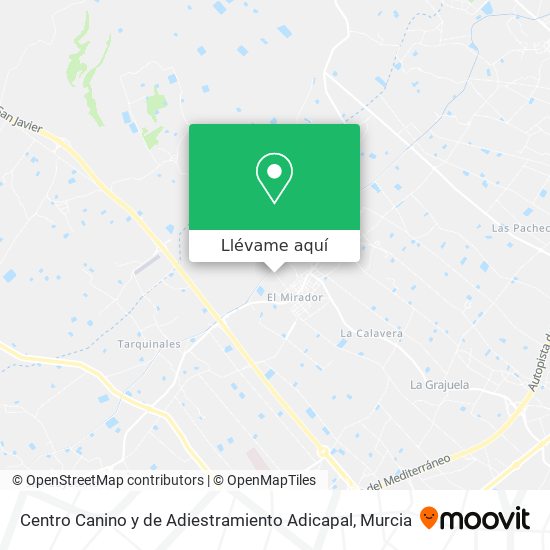Mapa Centro Canino y de Adiestramiento Adicapal