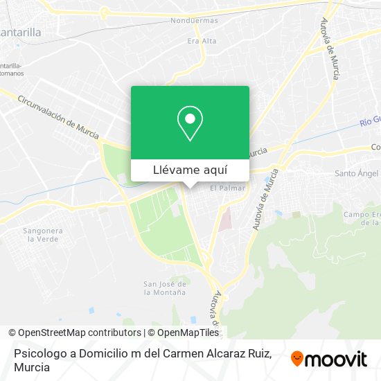 Mapa Psicologo a Domicilio m del Carmen Alcaraz Ruiz