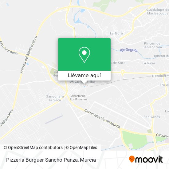 Mapa Pizzería Burguer Sancho Panza