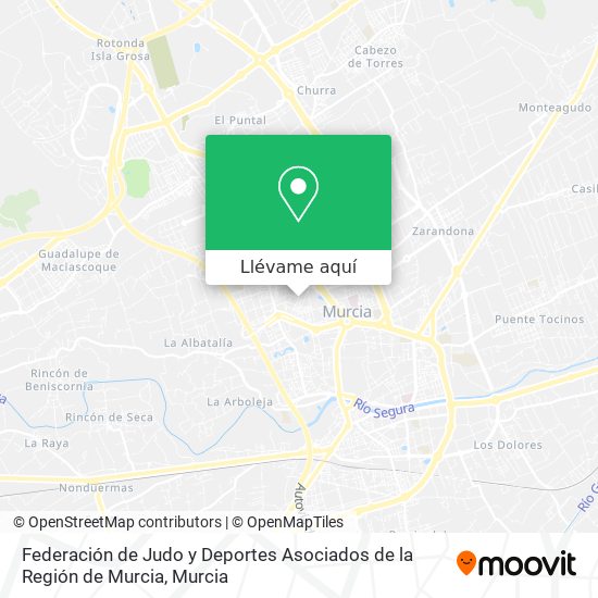 Mapa Federación de Judo y Deportes Asociados de la Región de Murcia