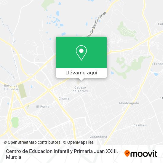 Mapa Centro de Educacion Infantil y Primaria Juan XXIII