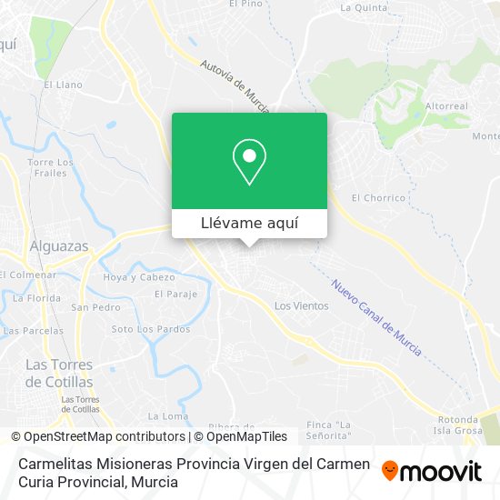 Mapa Carmelitas Misioneras Provincia Virgen del Carmen Curia Provincial