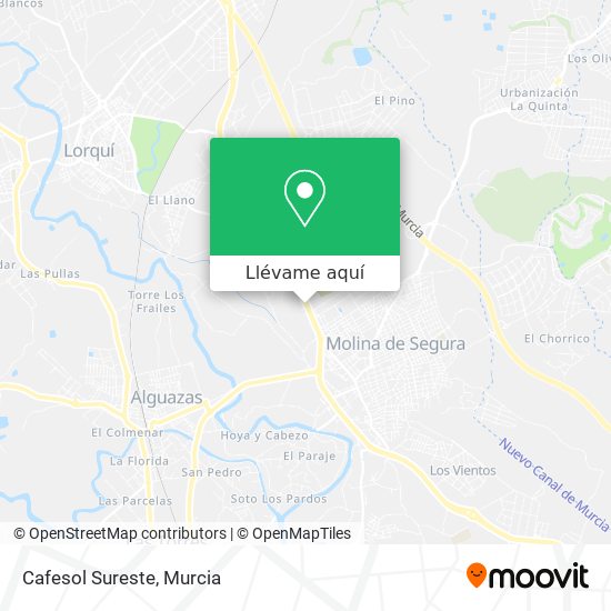 Mapa Cafesol Sureste