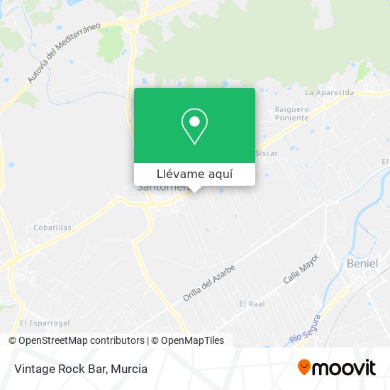 Mapa Vintage Rock Bar