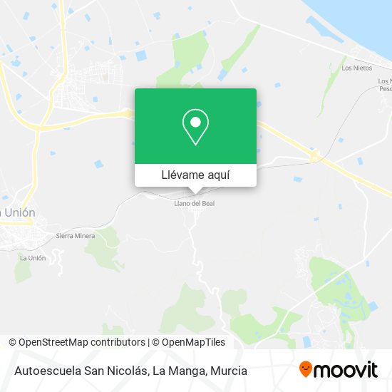 Mapa Autoescuela San Nicolás, La Manga