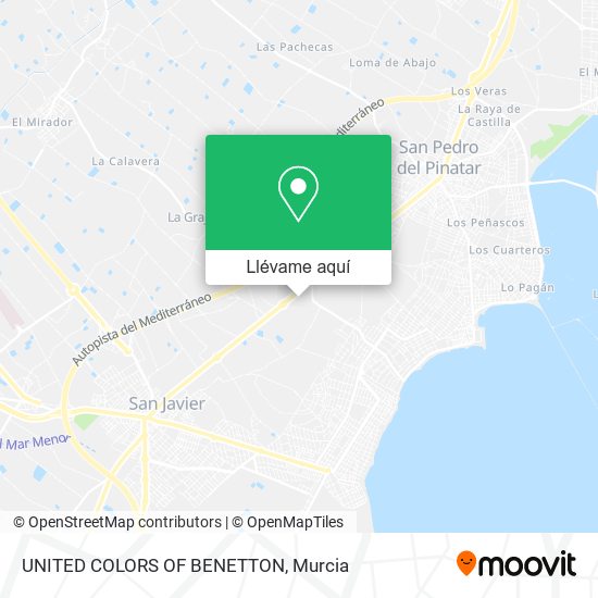 Mapa UNITED COLORS OF BENETTON